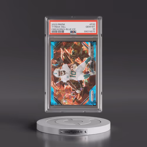 2023 Panini Prizm Fireworks #F20 Tyreek Hill - Blue Ice (PSA 10 GEM MINT)