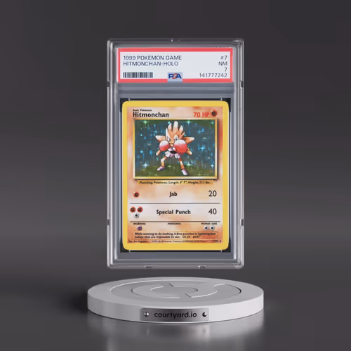 1999 Pokémon Game #7 Hitmonchan - Holo (PSA 7 NM)