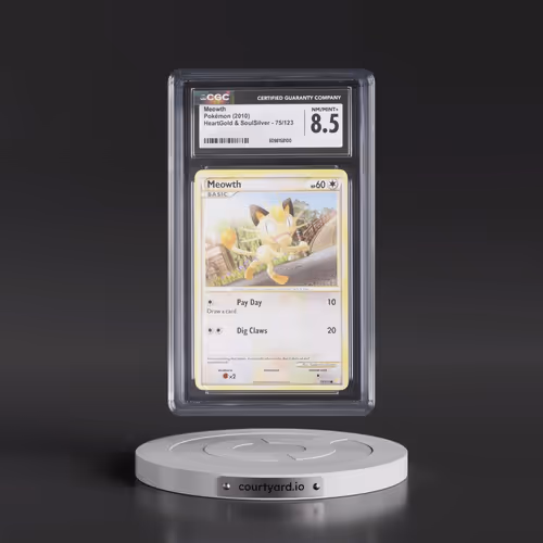 2010 HeartGold & SoulSilver #75/123 Meowth (CGC 8.5 NM-MT+)