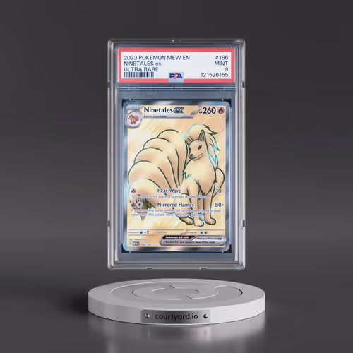 2023 Pokémon Mew EN-151 #186 Ninetales EX - Holo Ultra Rare (PSA 9 MINT)