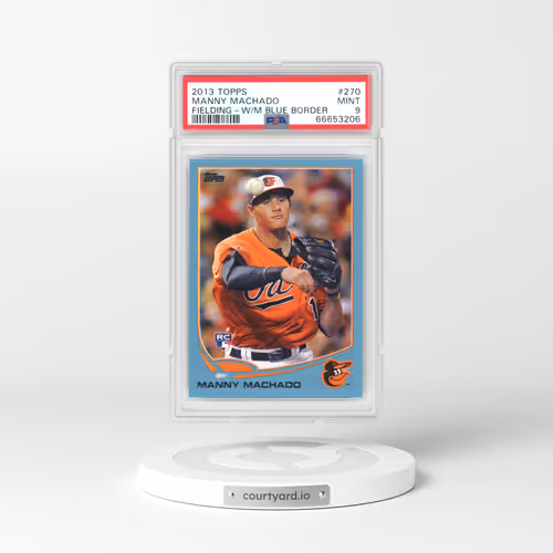 2013 Topps #270 Manny Machado - Fielding-Wal-Mart Blue Border (PSA 9 MINT)
