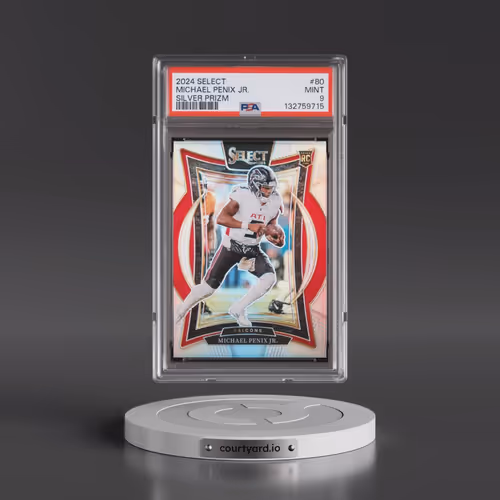 2024 Panini Select #80 Michael Penix Jr. - Silver Prizm (PSA 9 MINT)