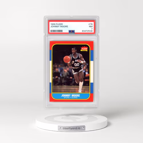 1986 Fleer #76 Johnny Moore (PSA 7 NM)