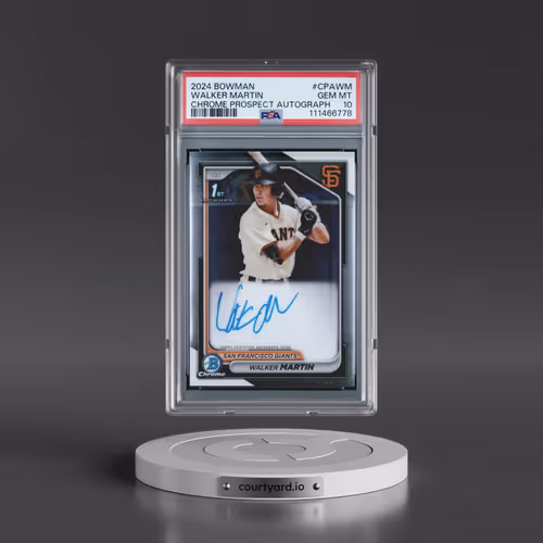 2024 Bowman Chrome Prospect Autographs #CPAWM Walker Martin (PSA 10 GEM MINT)
