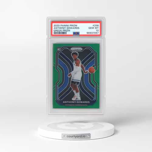 2020 Panini Prizm #258 Anthony Edwards - Green Prizm (PSA 10 GEM MINT)