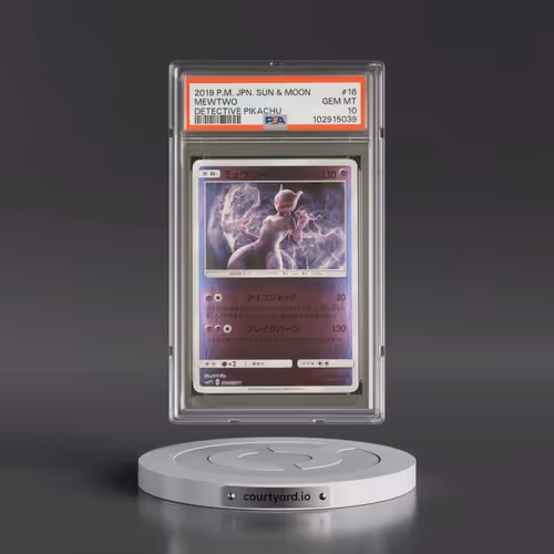 2019 Pokémon Sun & Moon Detective Pikachu #16 Mewtwo (PSA 10 GEM MINT)