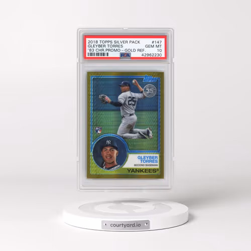 2018 Topps Silver Pack 1983 Chrome Promo #147 Gleyber Torres - Gold Refractor (PSA 10 GEM MINT)