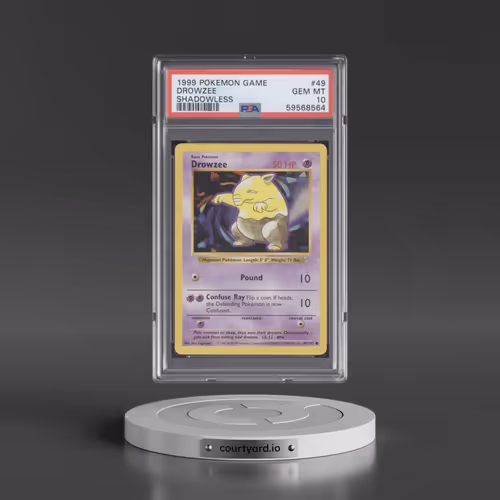 1999 Pokémon Game #49 Drowzee - Shadowless (PSA 10 GEM MINT)