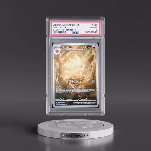 2023 Pokémon Obf EN-Obsidian Flames #199 Ninetales - Illustration Rare (PSA 8 NM-MT)