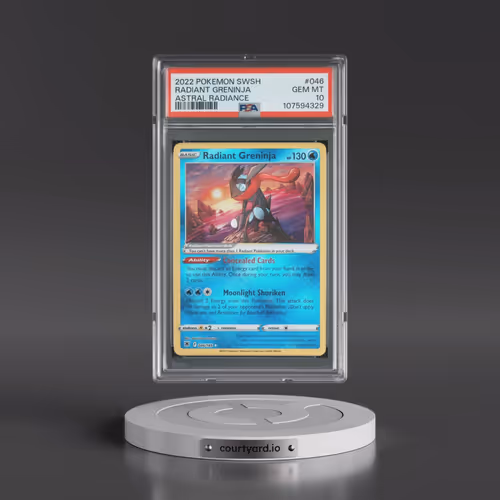 2022 Pokémon Sword & Shield Astral Radiance #046 Radiant Greninja - Holo (PSA 10 GEM MINT)