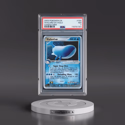 2003 Pokémon EX Sandstorm #100 Wailord EX - Holo Holo (PSA 7 NM)