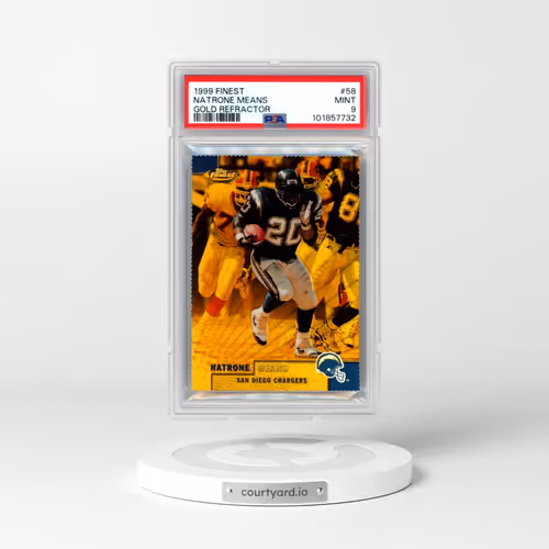 1999 Finest #58 Natrone Means - Gold Refractor (PSA 9 MINT)