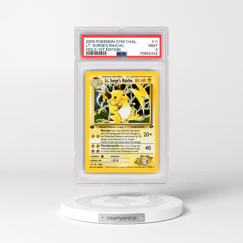 2000 Pokémon Gym Challenge #11 LT. Surge's Raichu - 1st Edition Holo (PSA 9 MINT)