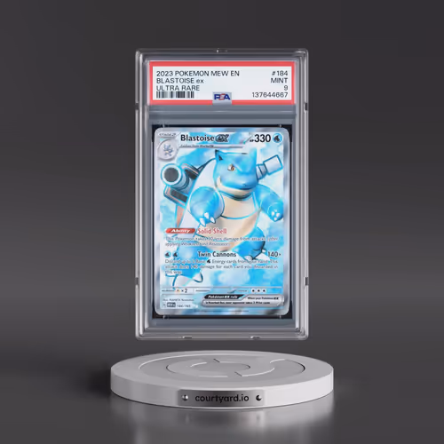 2023 Pokémon Mew EN-151 #184 Blastoise EX - Holo Ultra Rare (PSA 9 MINT)