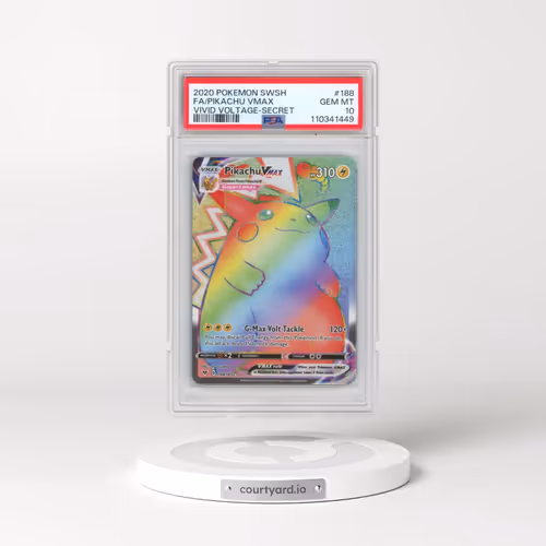 2020 Pokémon Sword & Shield Vivid Voltage #188 Pikachu Vmax - Full Art Secret (PSA 10 GEM MINT)