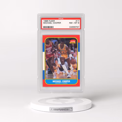 1986 Fleer #17 Michael Cooper (PSA 8 NM-MT)