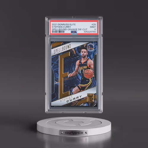 2021 Panini Donruss Elite Spellbound #25 Stephen Curry - Orange Die-Cut (PSA 9 MINT)