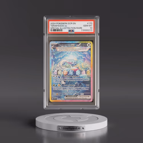 2024 Pokémon Scr EN-Stellar Crown #170 Terapagos EX - Holo Special Illustration Rare (PSA 10 GEM MIN