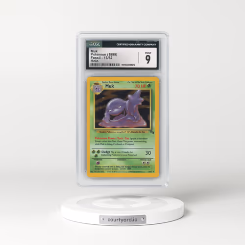 1999 Fossil #13/62 Muk - Galaxy Star Holo (CGC 9 MINT)