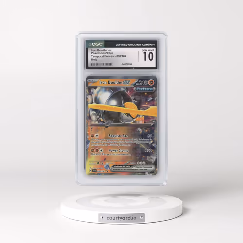 2024 Pokémon Tef EN-Temporal Forces #099 Iron Boulder EX - Holo (CGC 10 GEM MINT)