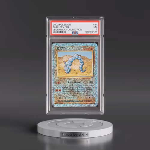 2002 Pokémon Legendary Collection #84 Onix - Reverse Foil (PSA 7 NM)