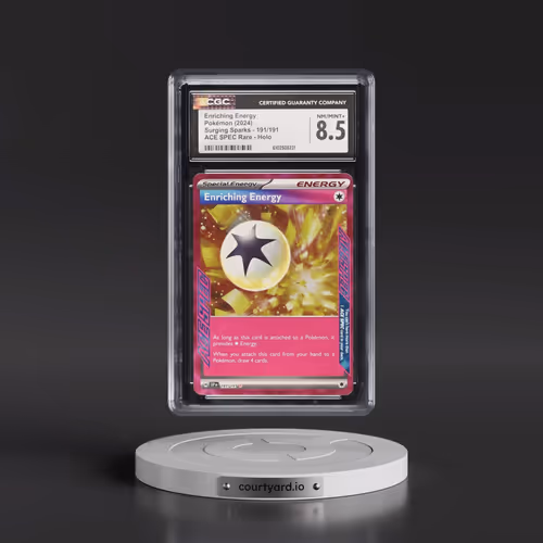 2024 Surging Sparks - SSP EN #191/191 Enriching Energy - ACE SPEC Rare Holo (CGC 8.5 NM-MT+)