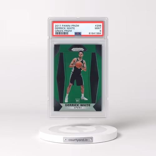 2017 Panini Prizm #298 Derrick White - Green Prizm (PSA 9 MINT)