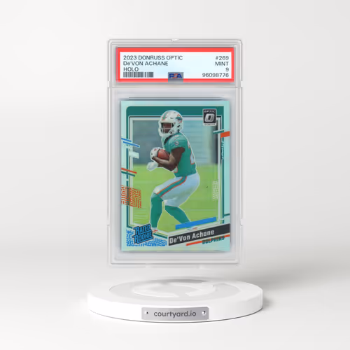 2023 Panini Donruss Optic #269 DE'Von Achane - Holo (PSA 9 MINT)