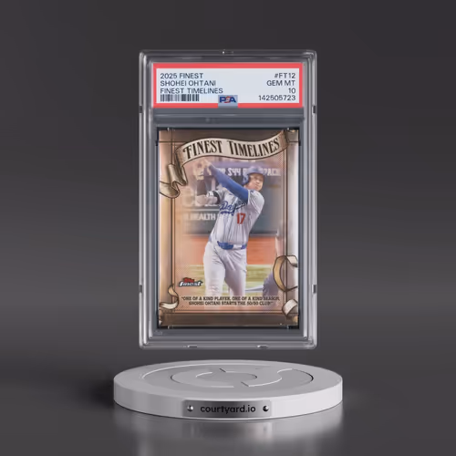 2025 Topps Finest Finest Timelines #FT12 Shohei Ohtani (PSA 10 GEM MINT)