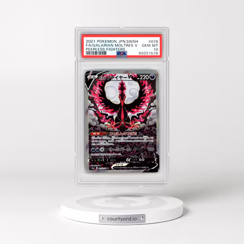2021 Pokémon Sword & Shield Peerless Fighters #078 Galarian Moltres V - Holo Full Art (PSA 10 GEM MINT)