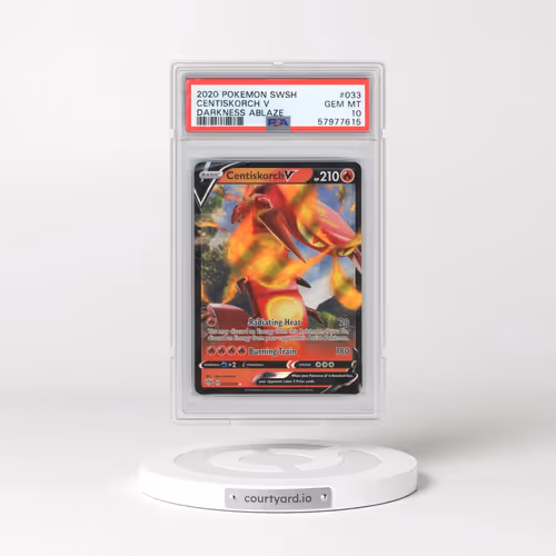 2020 Pokémon Sword & Shield Darkness Ablaze #033 Centiskorch V - Holo (PSA 10 GEM MINT)