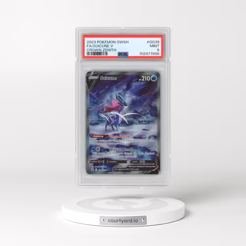 2023 Pokémon Sword and Shield Crown Zenith #GG38 Suicune V - Holo Full Art (PSA 9 MINT)