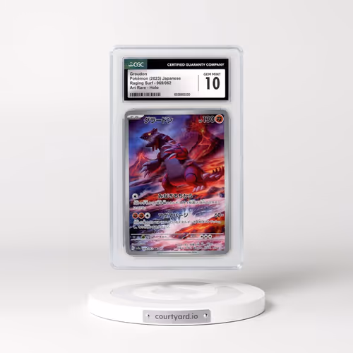 2023 Raging Surf #069/062 Groudon - Art Rare Holo (CGC 10 GEM MINT)