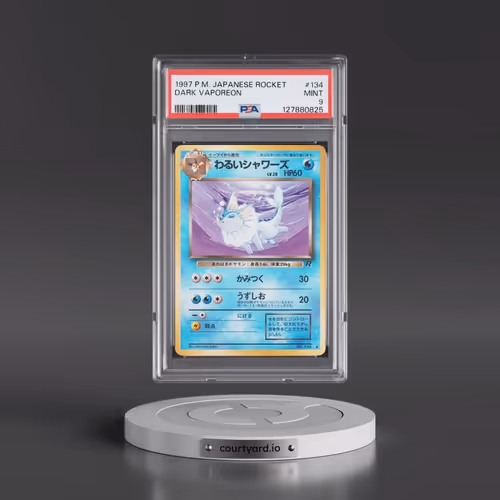 1997 Pokémon Rocket #134 Dark Vaporeon (PSA 9 MINT)