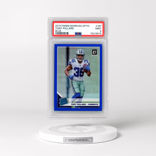 2019 Panini Donruss Optic #187 Tony Pollard - Blue (PSA 9 MINT)