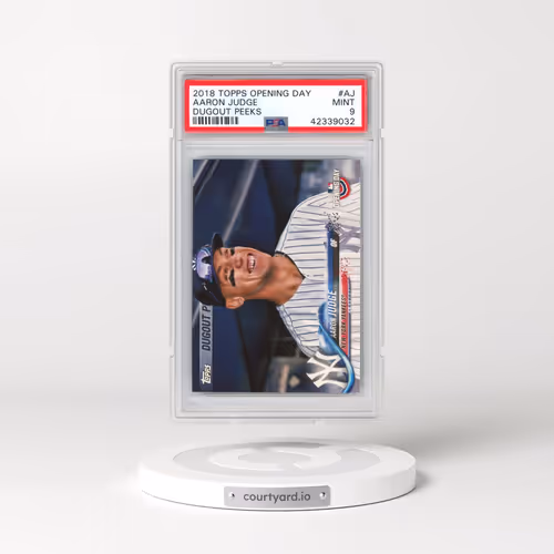 2018 Topps Opening Day Dugout Peeks #AJ Aaron Judge (PSA 9 MINT)