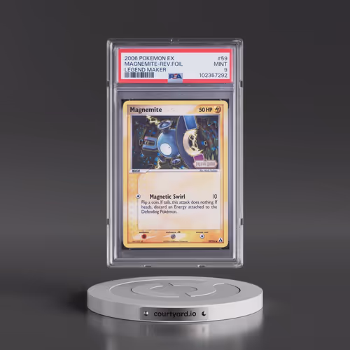 2006 Pokémon EX Legend Maker #59 Magnemite - Reverse Foil (PSA 9 MINT)