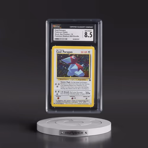 1999 Black Star Promos #15 Cool Porygon - Pokémon Stadium N64 Bundle (Holo) (CGC 8.5 NM-MT+)