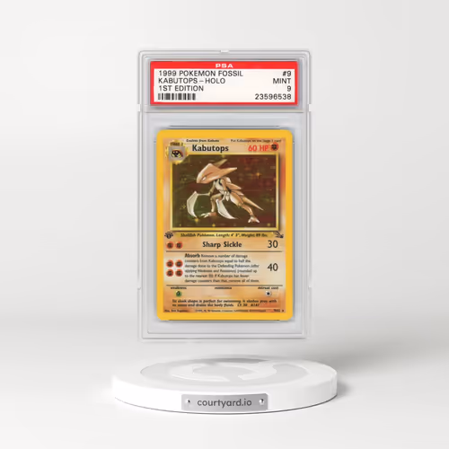 1999 Pokémon Fossil #9 Kabutops - 1st Edition Holo (PSA 9 MINT)