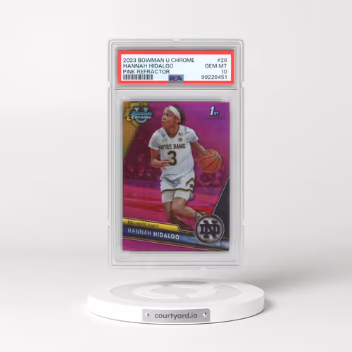 2023 Bowman University Chrome #26 Hannah Hidalgo - Pink Refractor (PSA 10 GEM MINT)