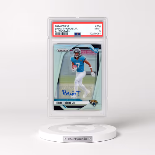 2024 Panini Prizm #314 Brian Thomas Jr. - Autograph (PSA 9 MINT)
