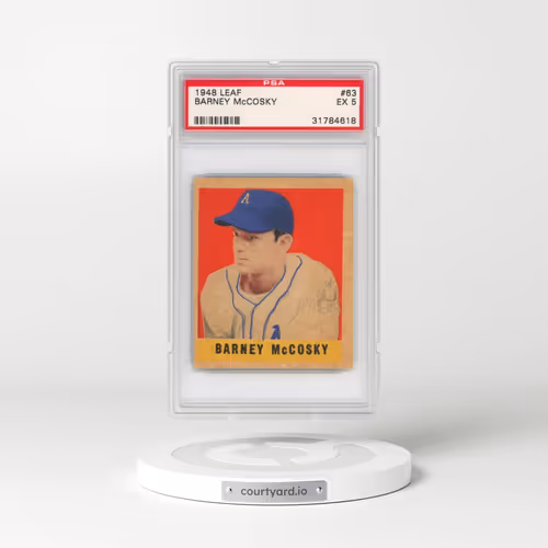 1948 Leaf #63 Barney McCosky (PSA 5 EX)