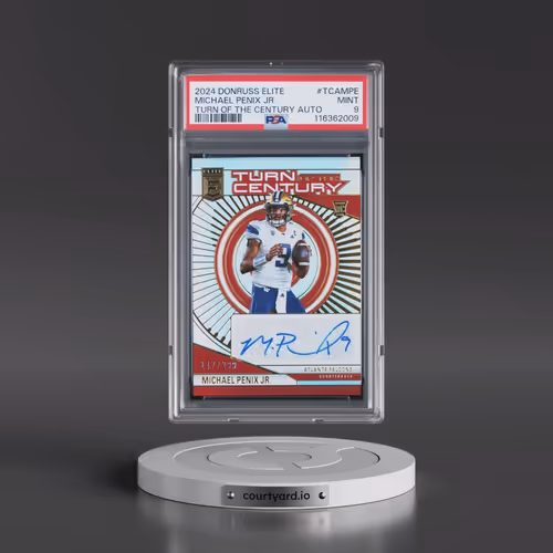 2024 Panini Donruss Elite Turn of the Century Autographs #TCAMPE Michael Penix Jr. (PSA 9 MINT)