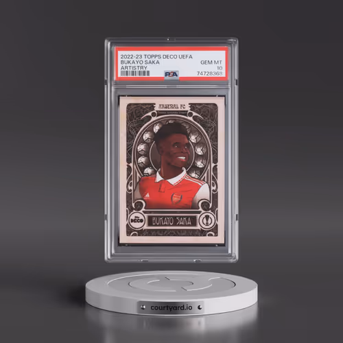 2022-23 Topps Deco UEFA Bukayo Saka - Artistry (PSA 10 GEM MINT)