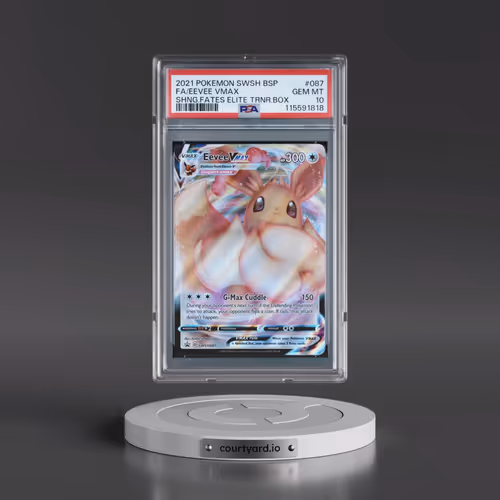 2021 Pokémon Swsh Black Star Promo #087 Eevee Vmax - Full Art Shining Fates Elite Trainer Box (PSA 1