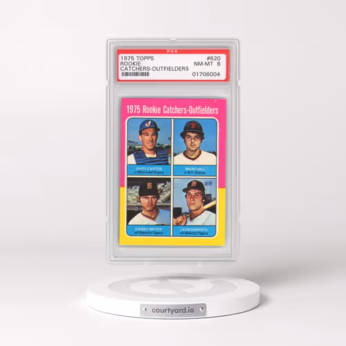 1975 Topps #620 Rookie Catchers-Outfielders (PSA 8 NM-MT)