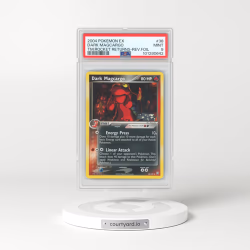 2004 Pokémon EX Team Rocket Returns #38 Dark Magcargo - Reverse Foil (PSA 9 MINT)
