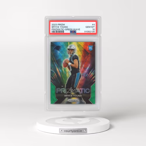 2023 Panini Prizm Prizmatic #4 Bryce Young - Green Wave (PSA 10 GEM MINT)