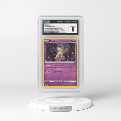 2020 Pokémon Sword & Shield Darkness Ablaze #081 Mimikyu - Holo Cosmos (CGC 8 NM-MT)