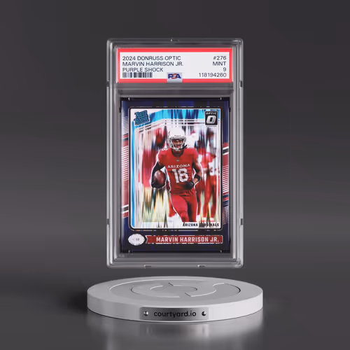 2024 Panini Donruss Optic #276 Marvin Harrison Jr. - Purple Shock (PSA 9 MINT)